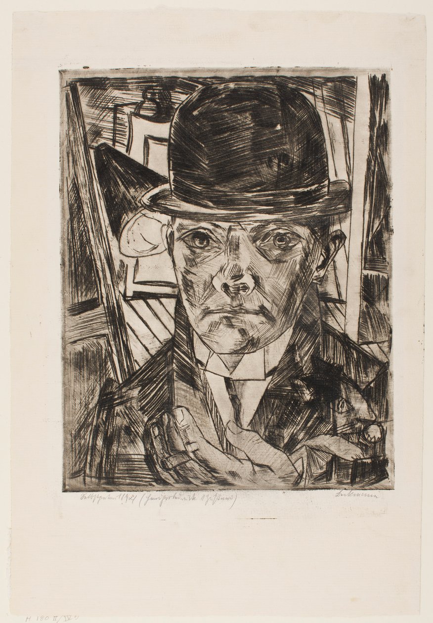 Autoportrét v buřince od Max Beckmann