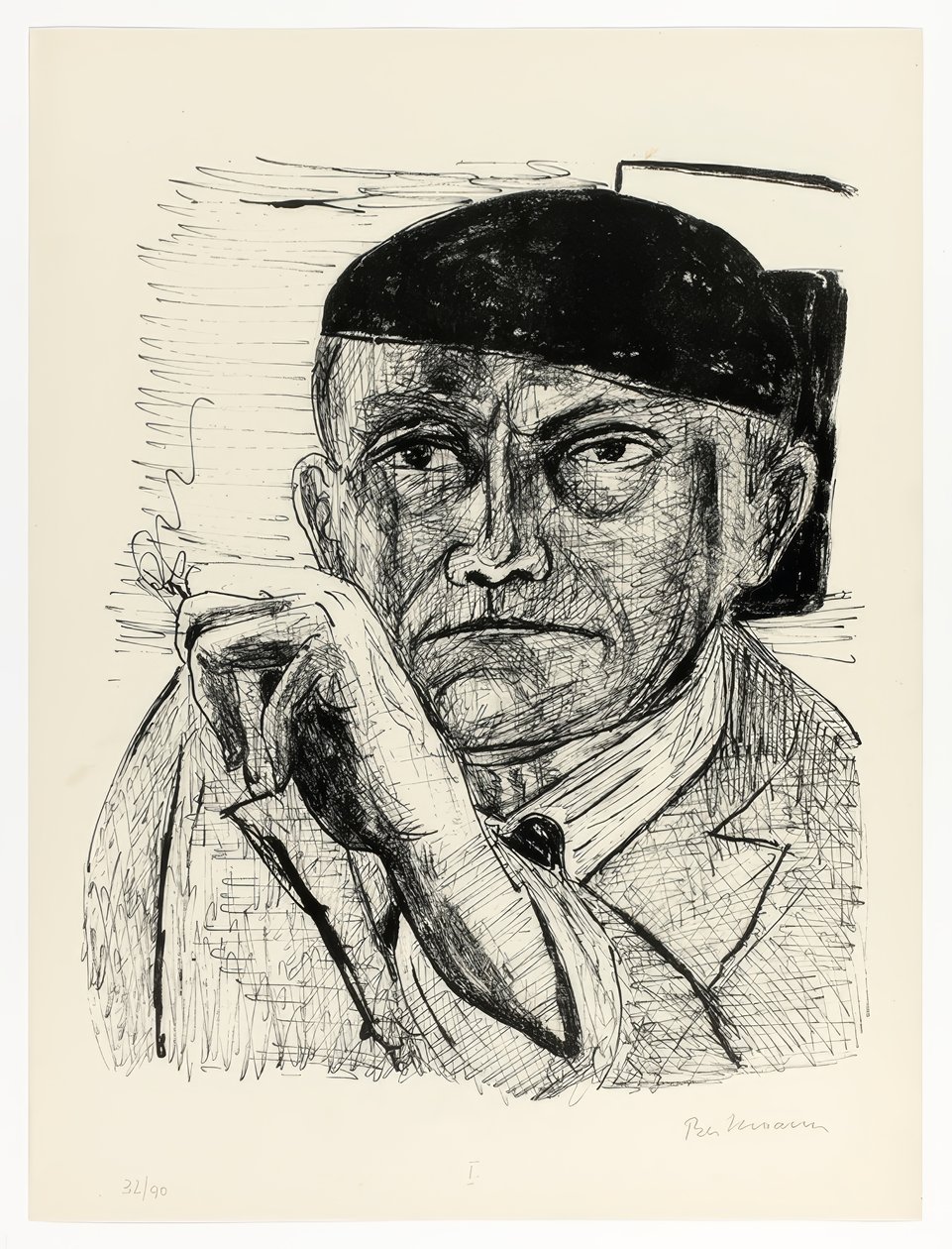 Autoportrét, první deska z Day and Dream od Max Beckmann