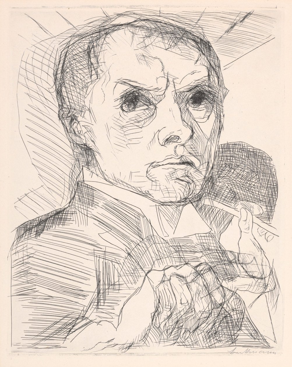Autoportrét se stylusem od Max Beckmann
