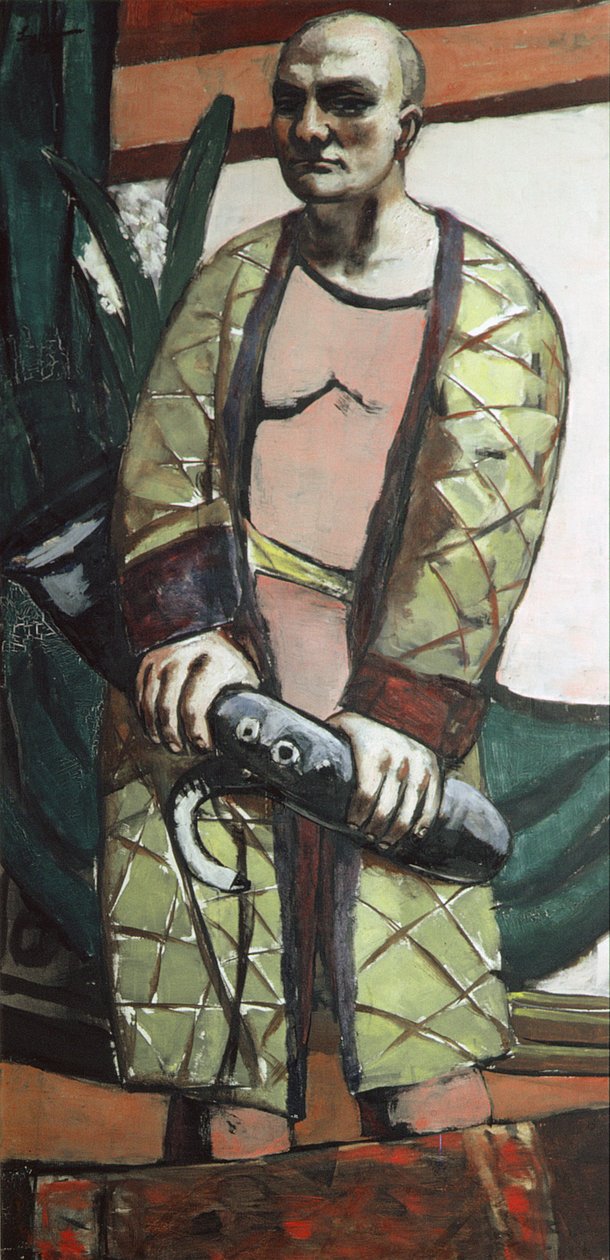 Autoportrét se saxofonem od Max Beckmann