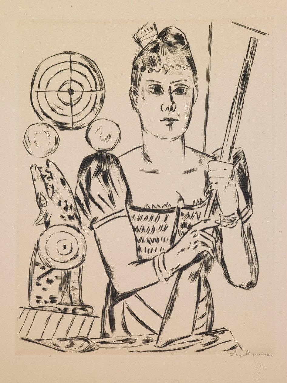 Střelnice, deska 4 z portfolia „Výroční veletrh“ od Max Beckmann