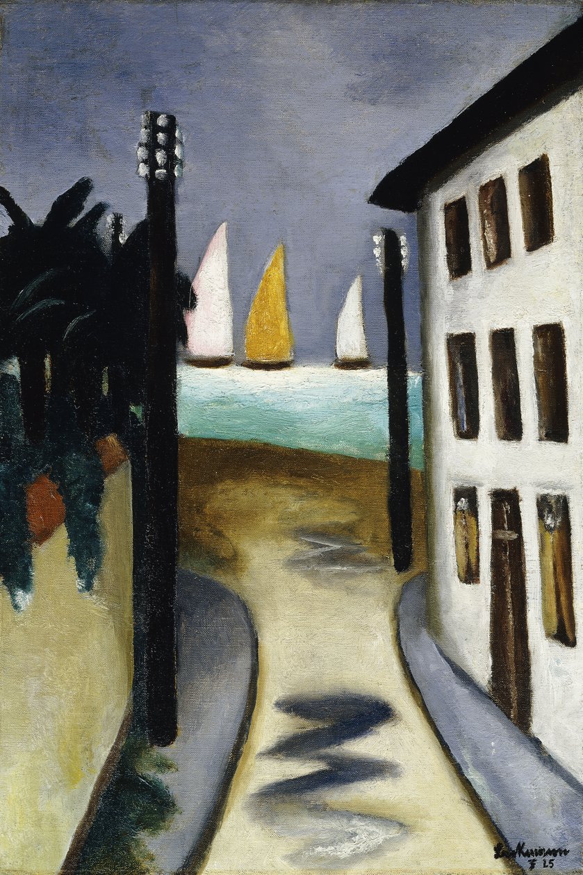 Malá krajina, Viareggio; Kleine Landschaft, Viareggio od Max Beckmann