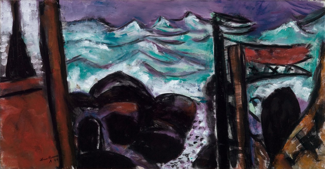 Malé rozbouřené moře od Max Beckmann