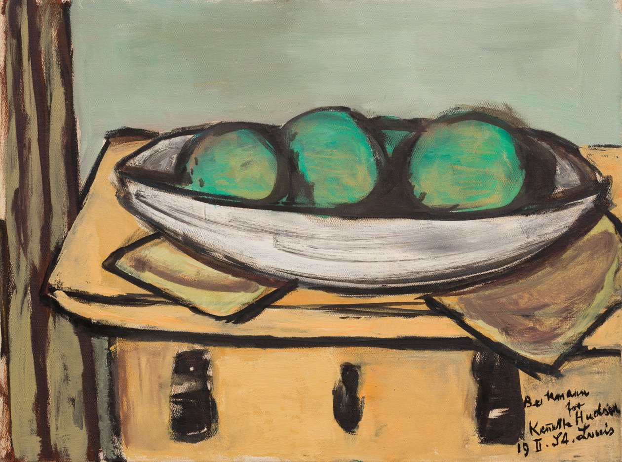 Zátiší s velkým zeleným ovocem od Max Beckmann