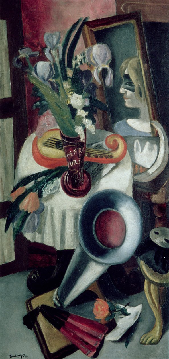 Zátiší s gramofonem a kosatci od Max Beckmann