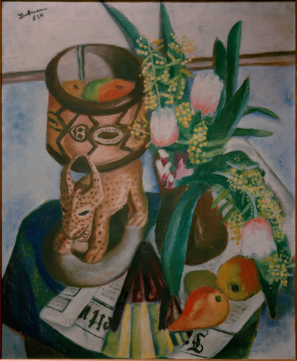 Zátiší s africkým plastem od Max Beckmann