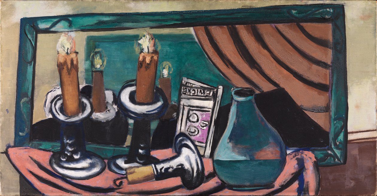 Zátiší s převrácenou svíčkou od Max Beckmann