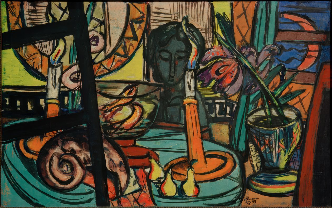 Zátiší s černým plastem od Max Beckmann