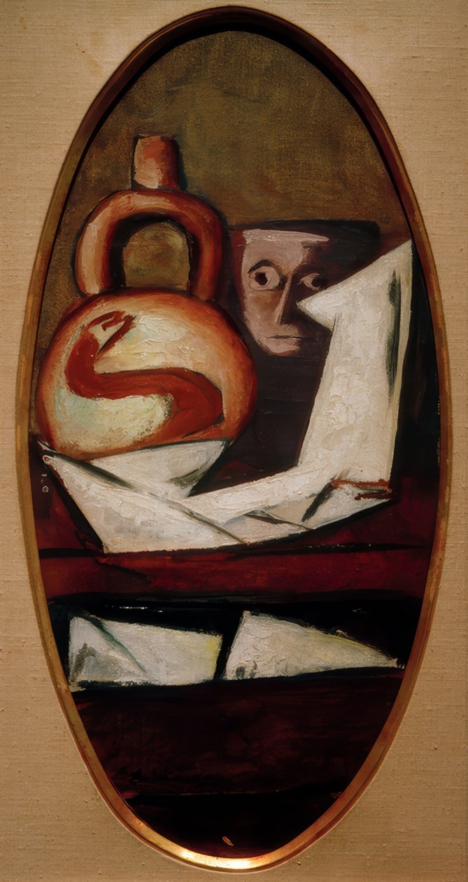 Zátiší s mexickou postavou od Max Beckmann