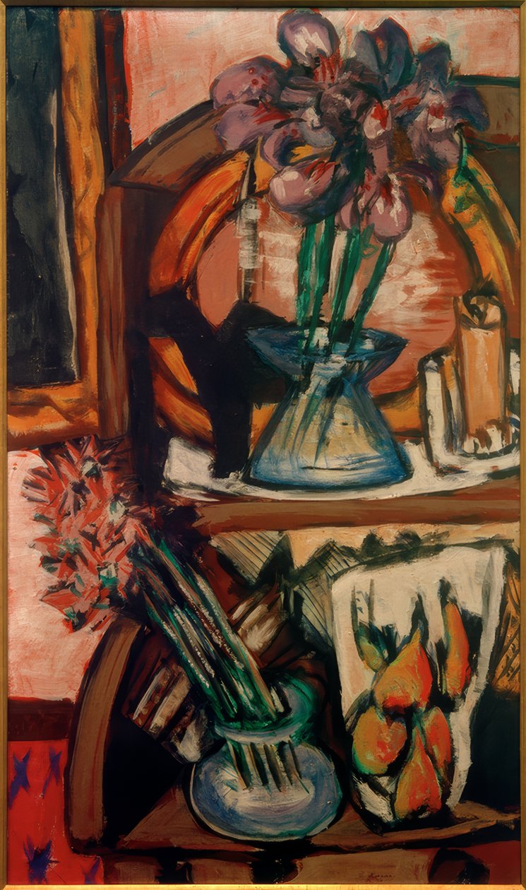 Zátiší se dvěma vázami s květinami od Max Beckmann