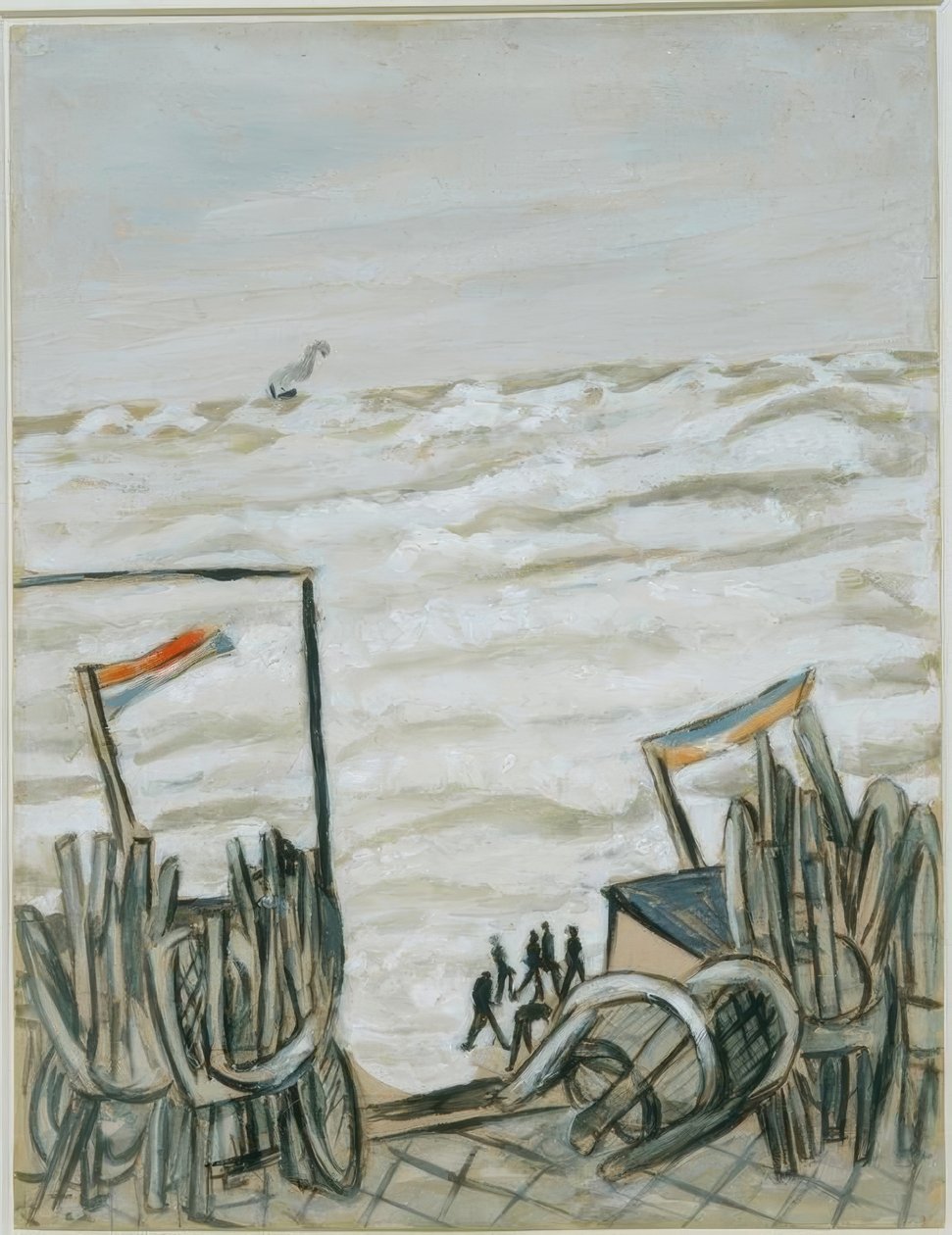 Pláž při přílivu od Max Beckmann