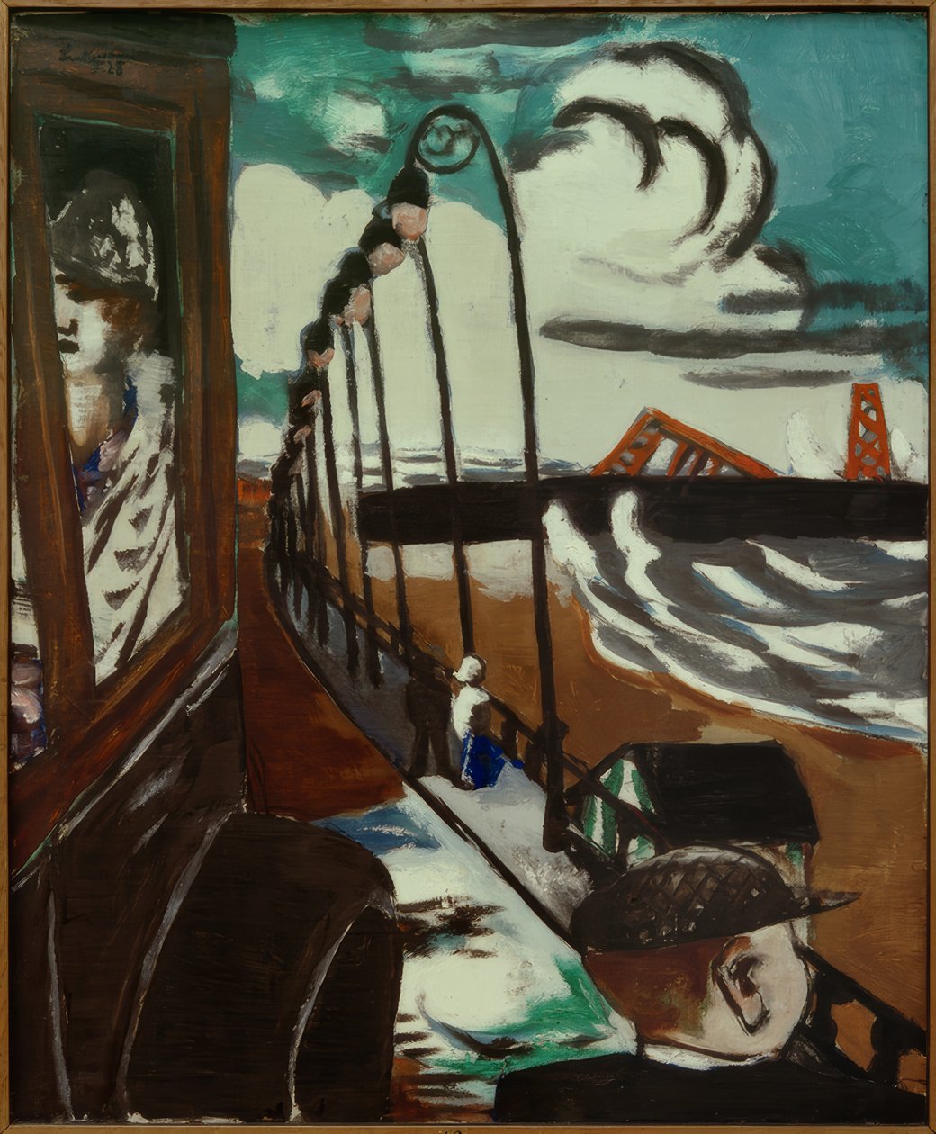 Plážová promenáda v Scheveningenu od Max Beckmann