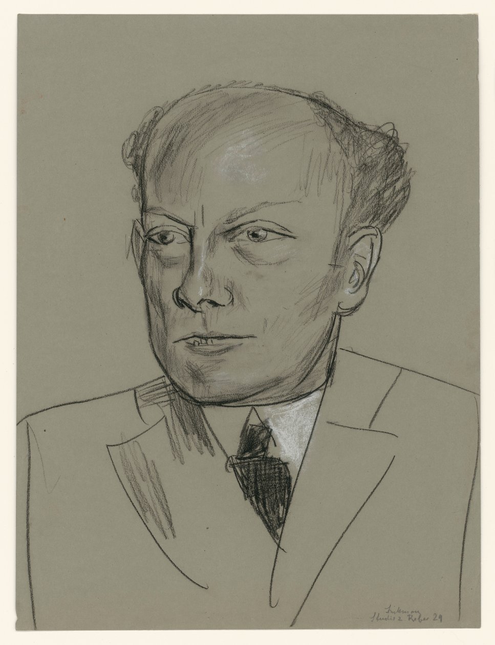 Studie k portrétu Gottlieba Friedricha Rebera (hlava) od Max Beckmann