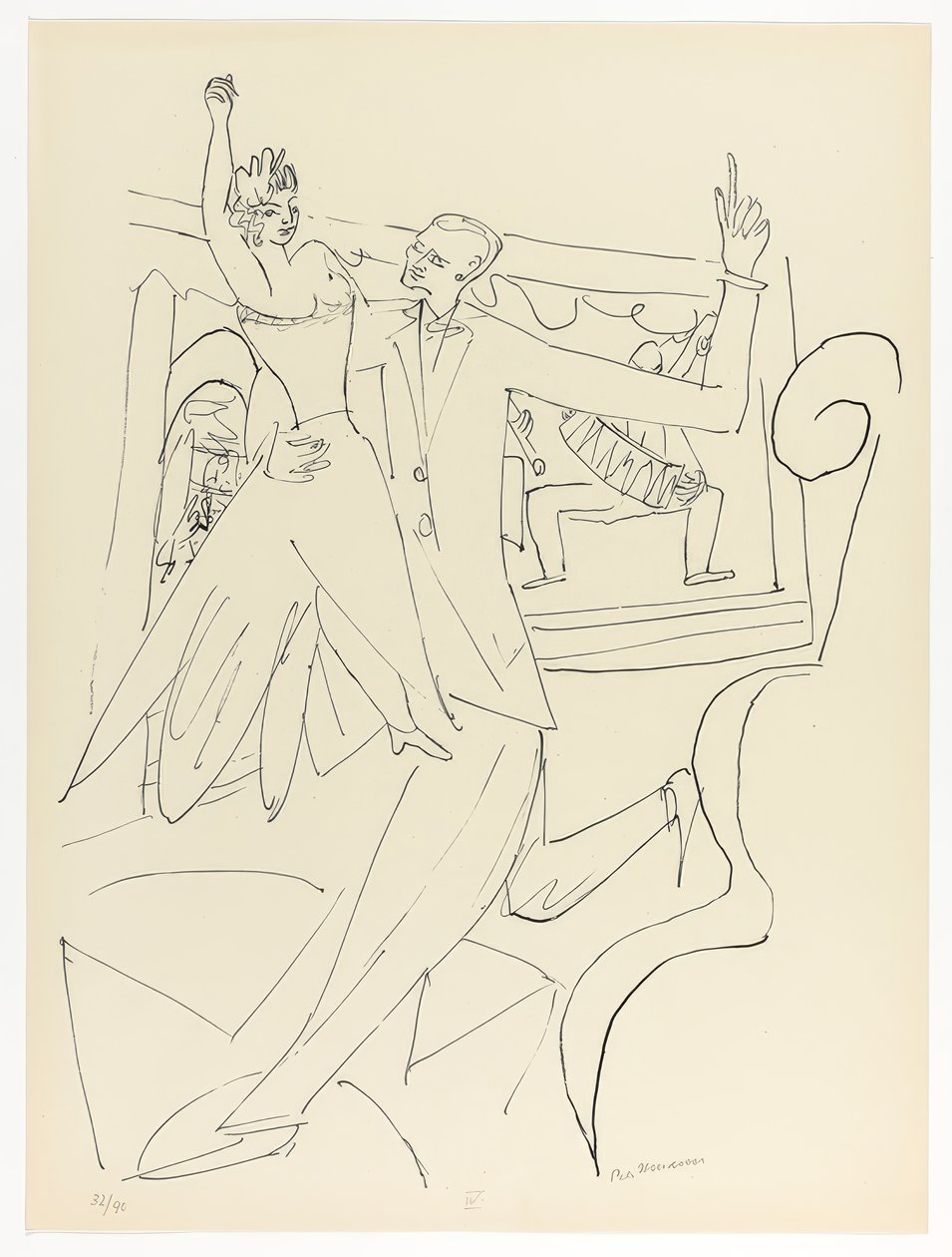 Tango, deska čtyři z Day and Dream od Max Beckmann