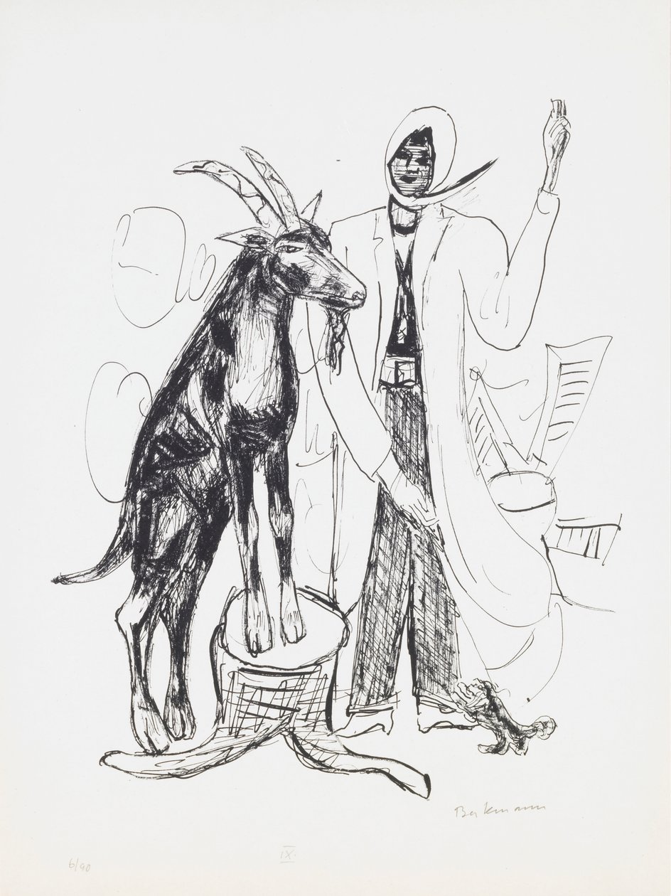 The Buck, deska 9 z portfolia „Den a sen“ od Max Beckmann