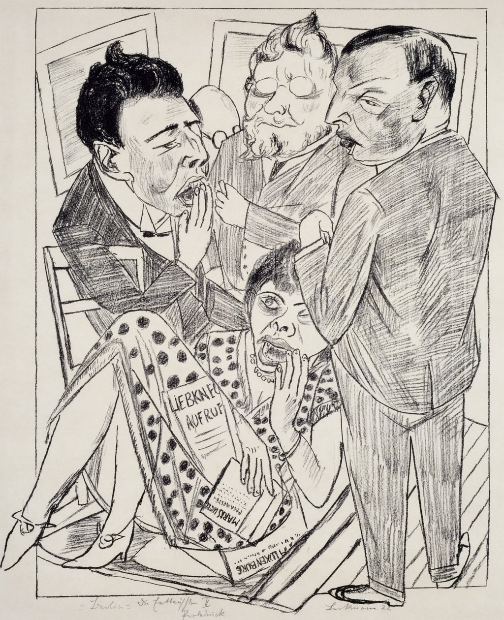 The Disappointed II, Max Beckmann (1884-1950), litografie. Německo, 20. století. od Max Beckmann
