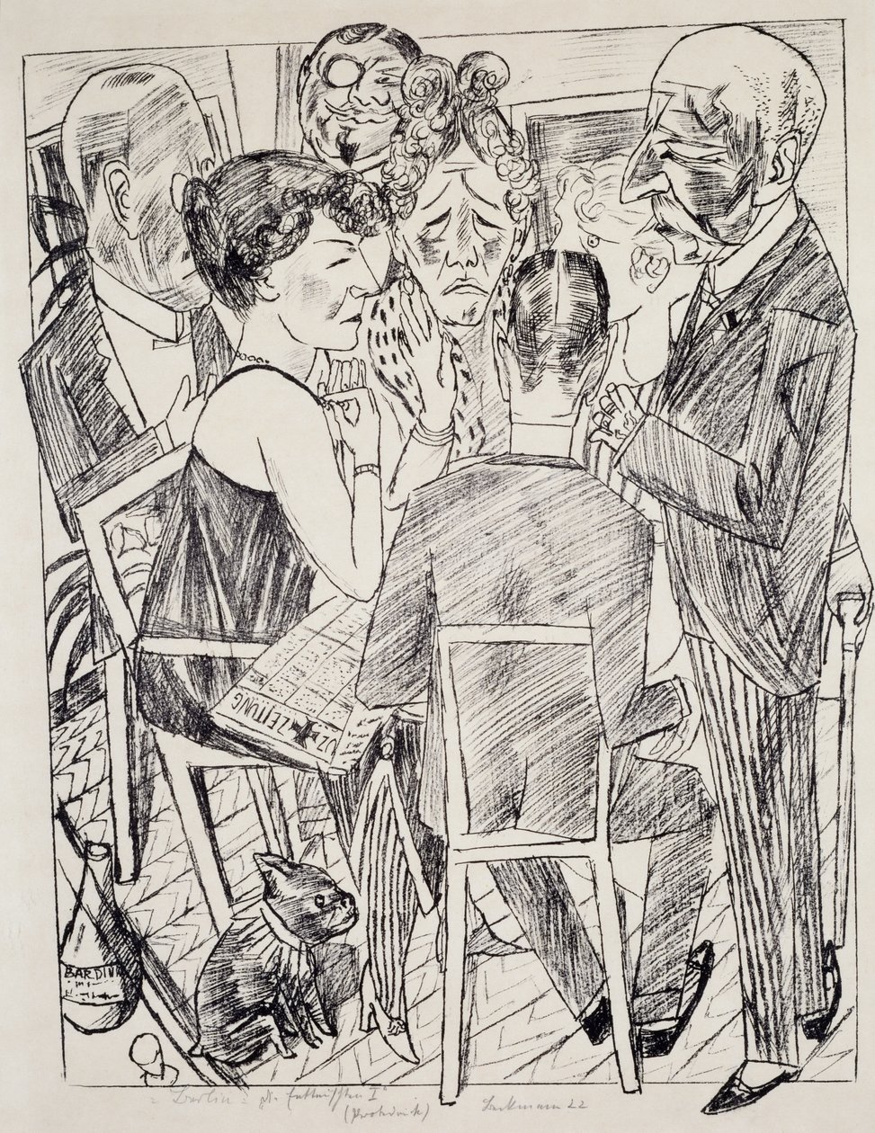 The Disappointed I, Max Beckmann (1884-1950), litografie. Německo, 20. století. od Max Beckmann