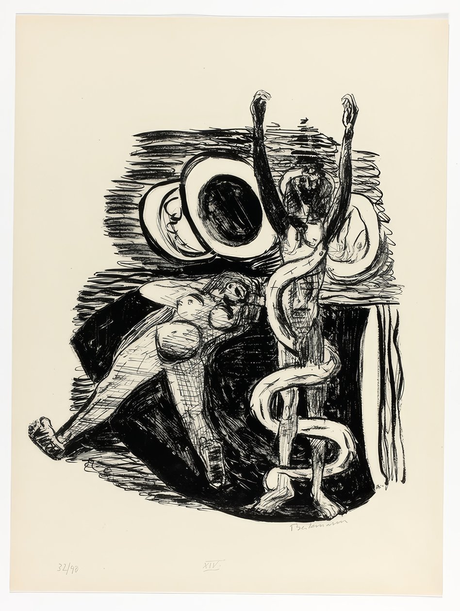 The Fall of Man, deska 14 z Day and Dream od Max Beckmann