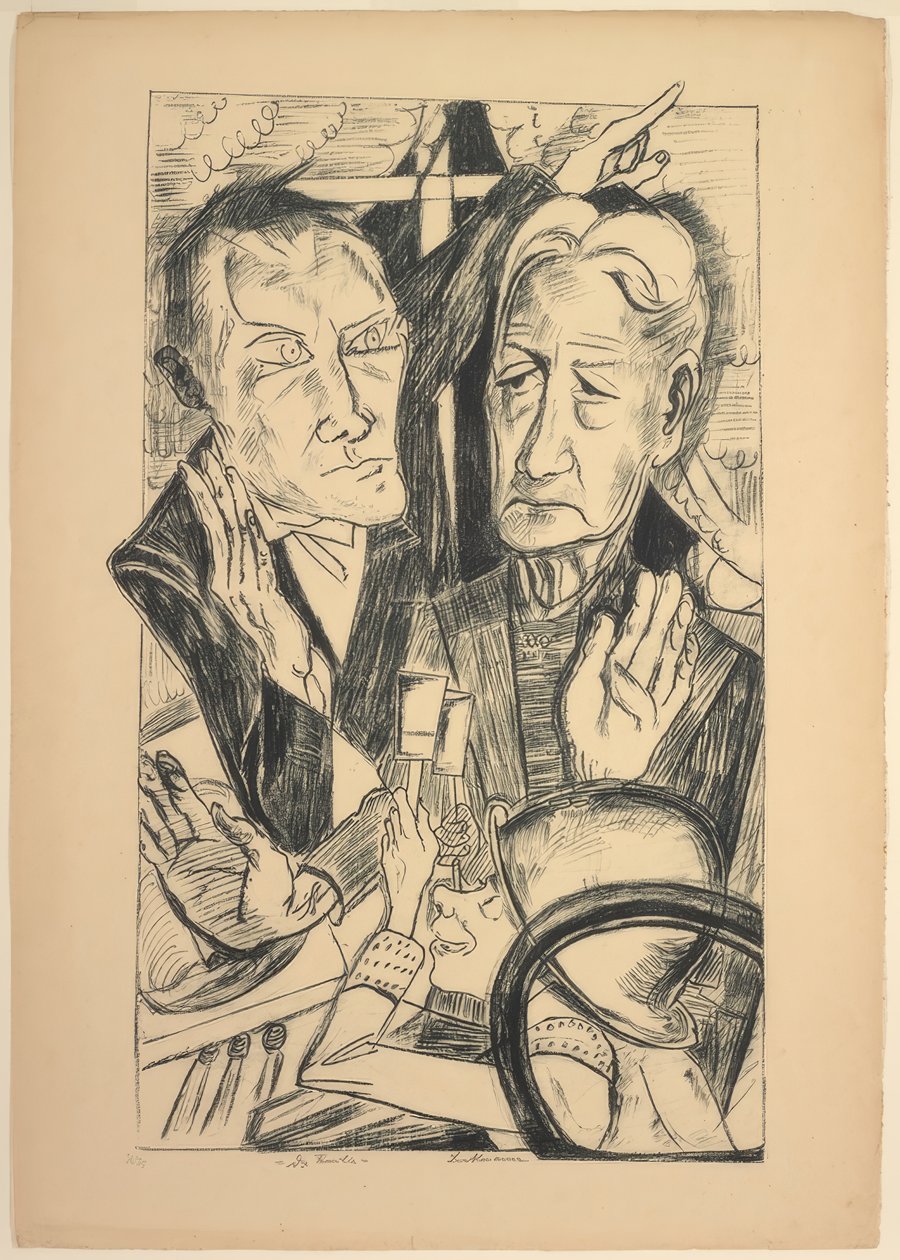 The Family, deska jedenáct od Die Hölle od Max Beckmann