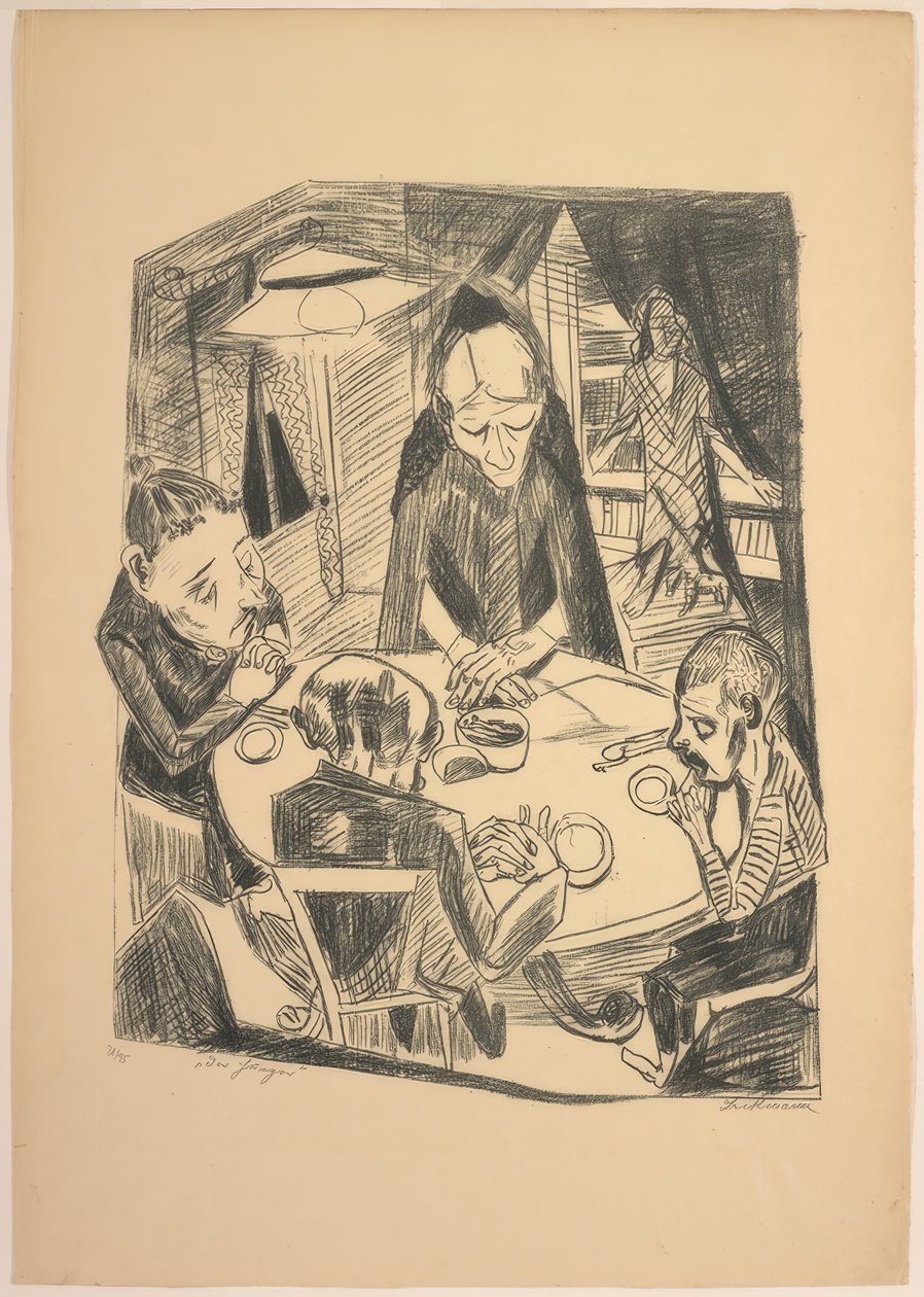 Hunger, deska pět z Die Hölle od Max Beckmann