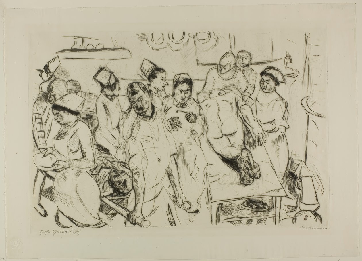 Velká operace, deska osmnáct od Gesichtera od Max Beckmann