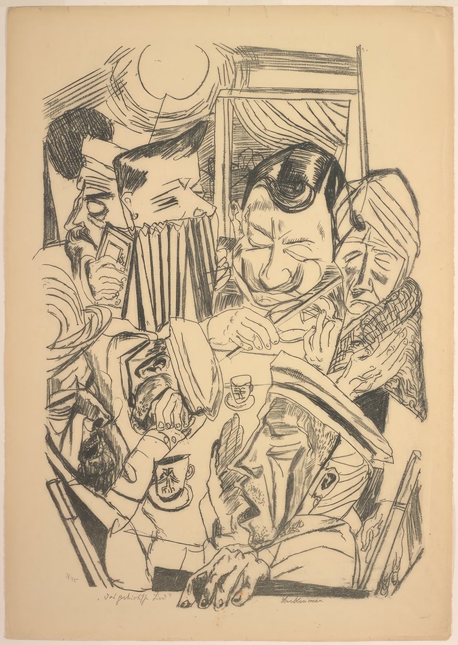 The Patriotic Song, deska devět od Die Hölle od Max Beckmann