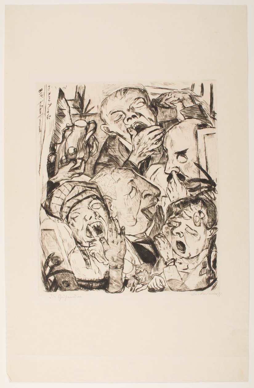 The Yawners, deska 7 z portfolia „Faces“ od Max Beckmann