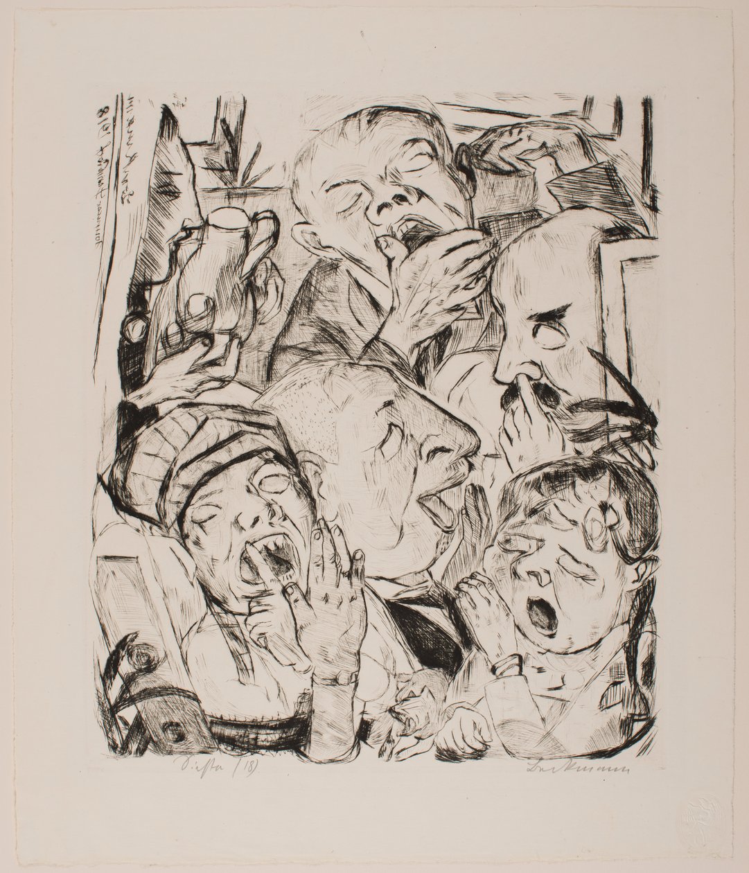 The Yawners, deska 7 z portfolia „Faces“ od Max Beckmann