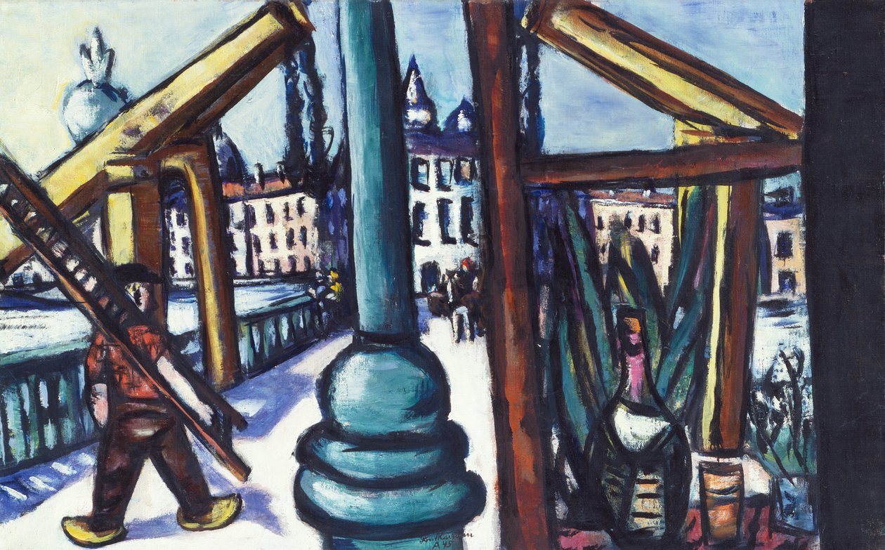 Dřevěný most od Max Beckmann