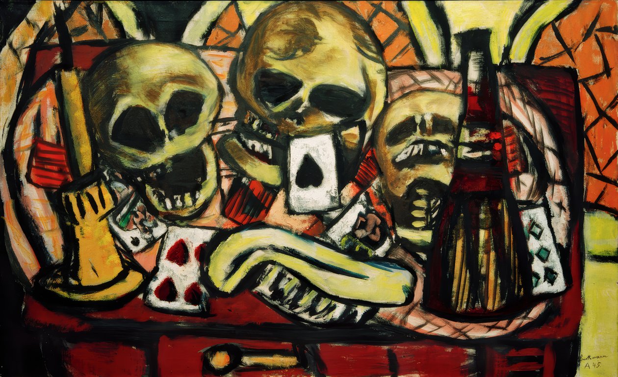 Zátiší s lebkou od Max Beckmann