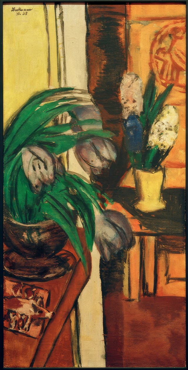Fialové tulipány od Max Beckmann