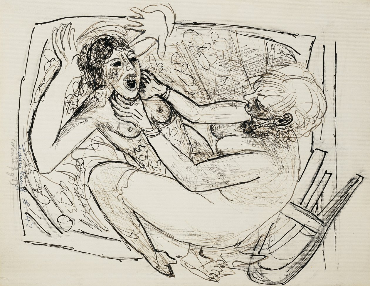 Ženy bojující; ženy bojují od Max Beckmann