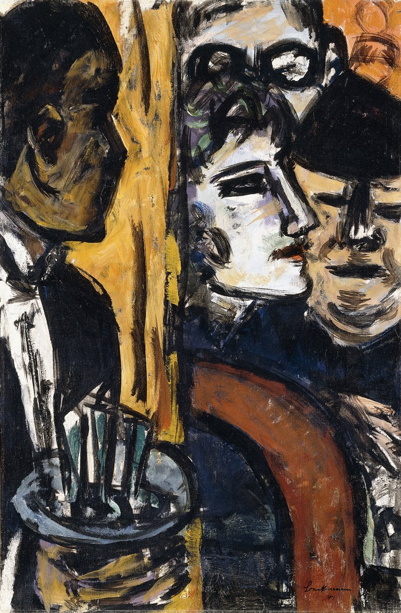 Žlutá kavárna od Max Beckmann