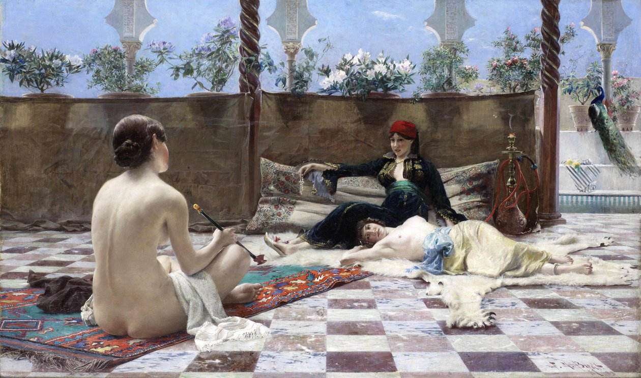 Turecké ženy - Peinture de Ferdinand Max Bredt (1860-1921) - 1893 - Olej na plátně - 60,5x100,5 - Soukromá sbírka od Max Ferdinand Bredt