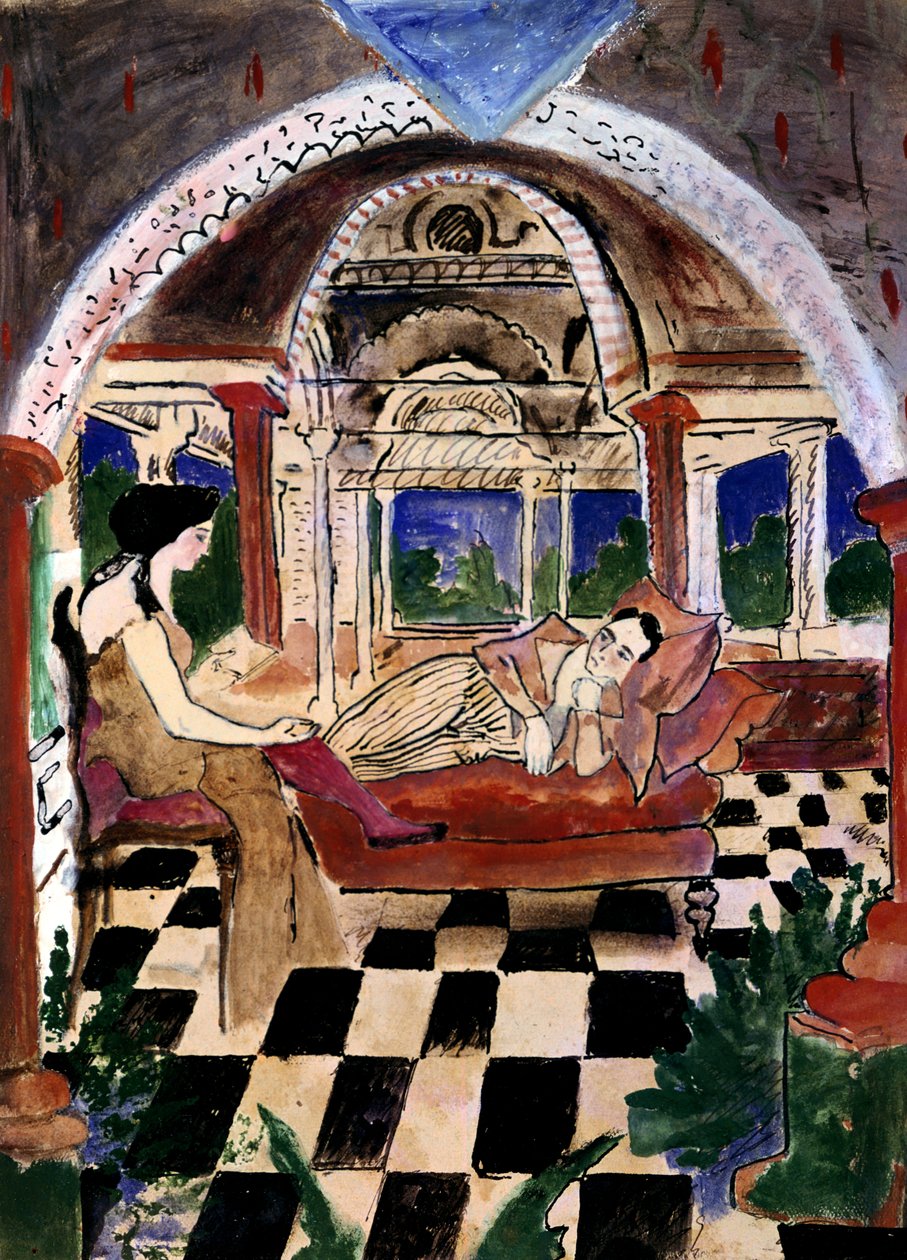 Apollinaire a jeho múza, c1900-1944 od Max Jacob
