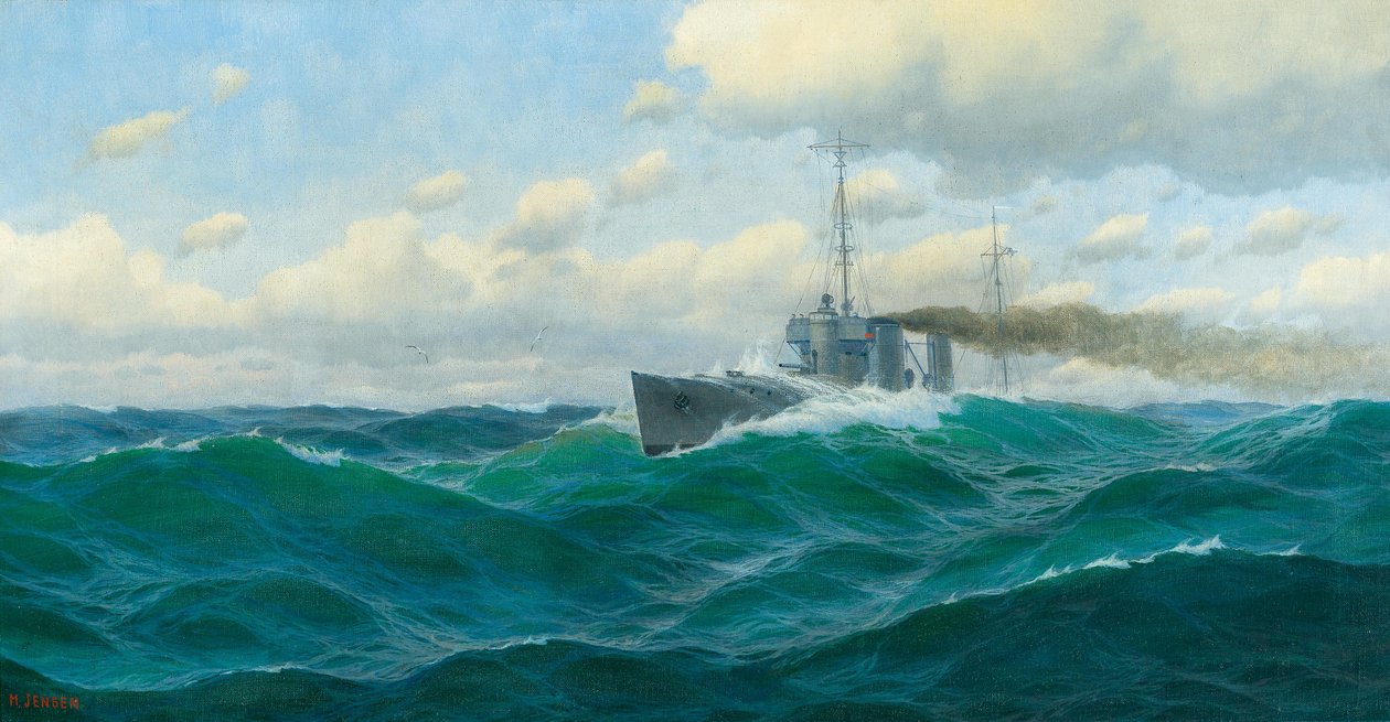 Německy: Kanonenboot auf hoher See Dělový člun na širém moři od Max Jensen