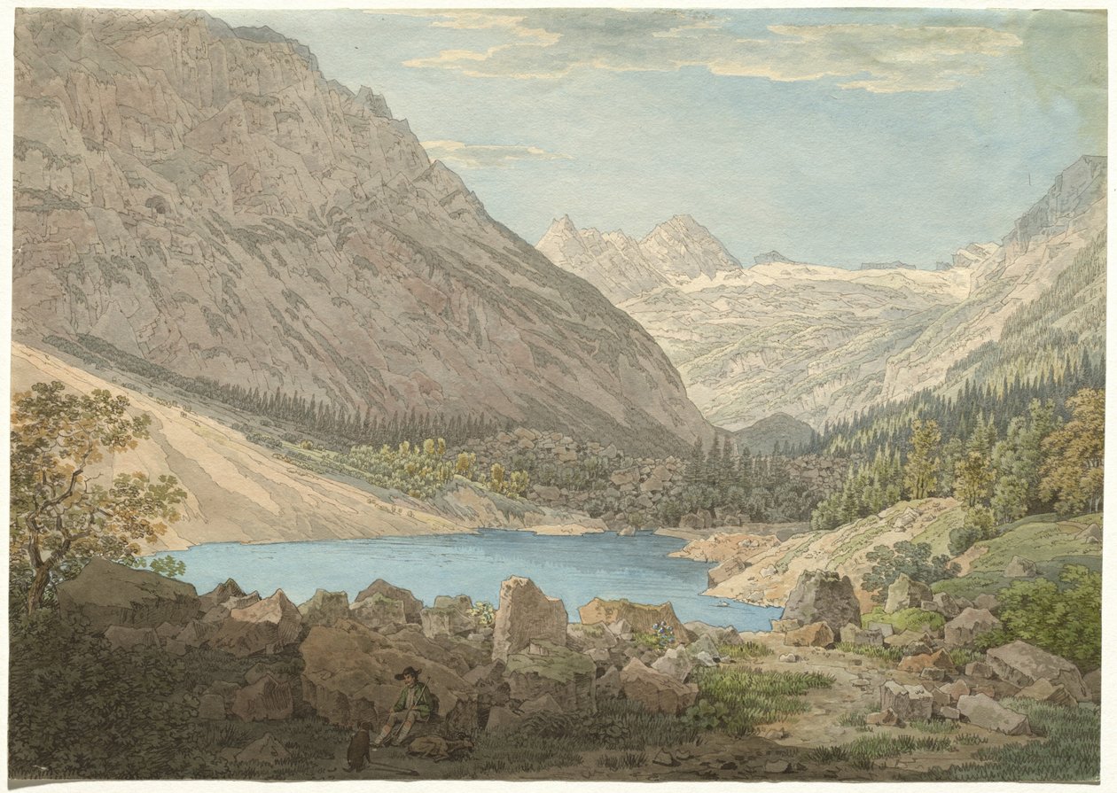 „The Blue Pool“ v údolí Rein poblíž Garmische od Max Joseph Wagenbauer