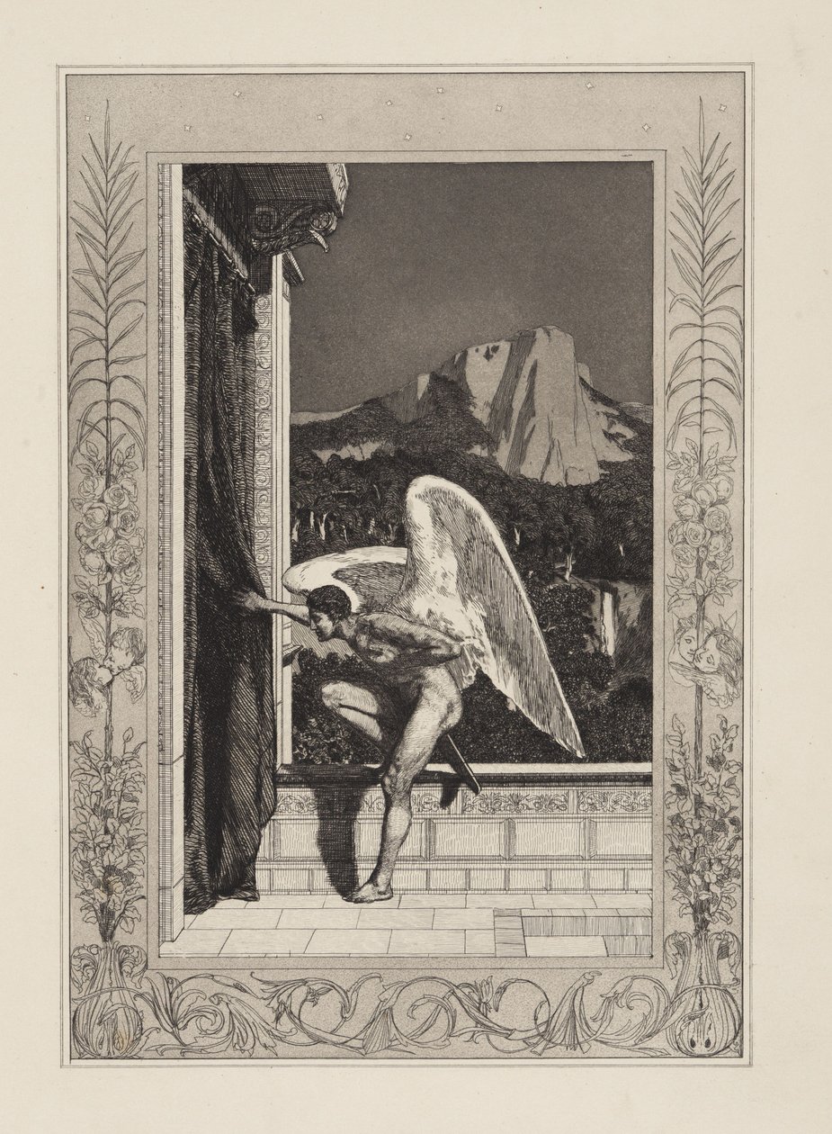 Přicházející Amor (Amor a Psyché, Opus V, list 12) od Max Klinger