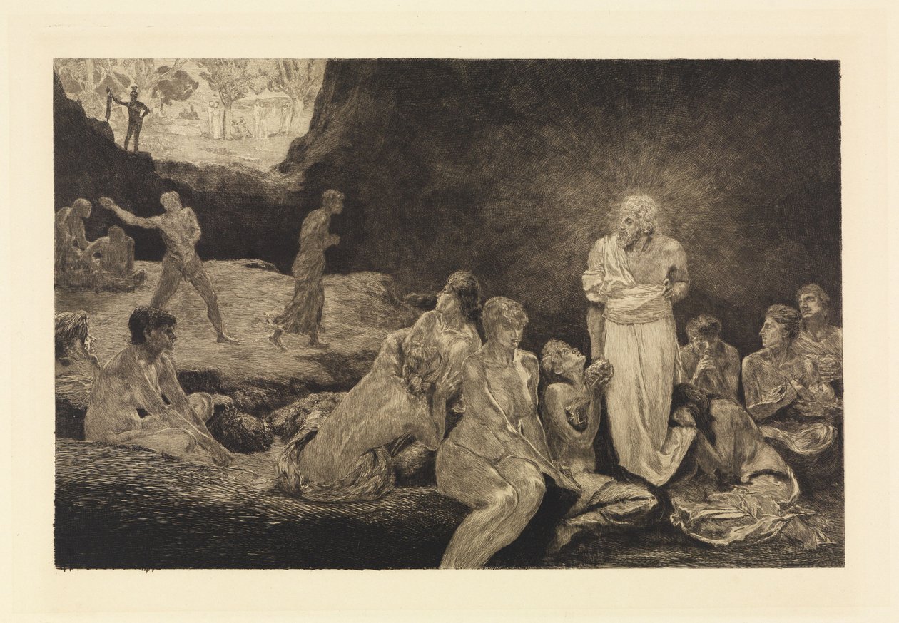 Kristus a hříšné ženy (Jeden život, opus VIII, list 13) od Max Klinger
