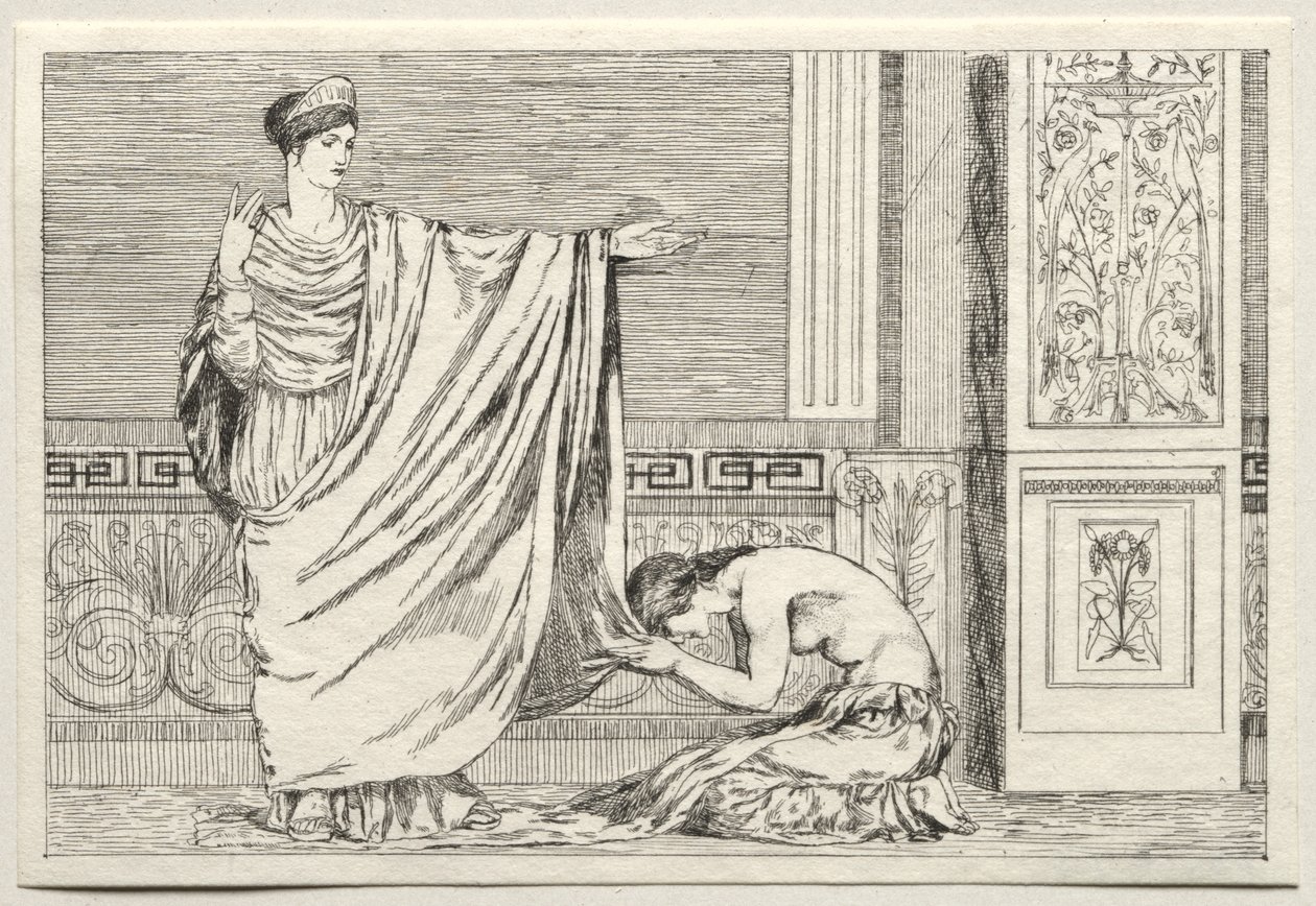 Cupid a Psyche: Psyche a Juno od Max Klinger