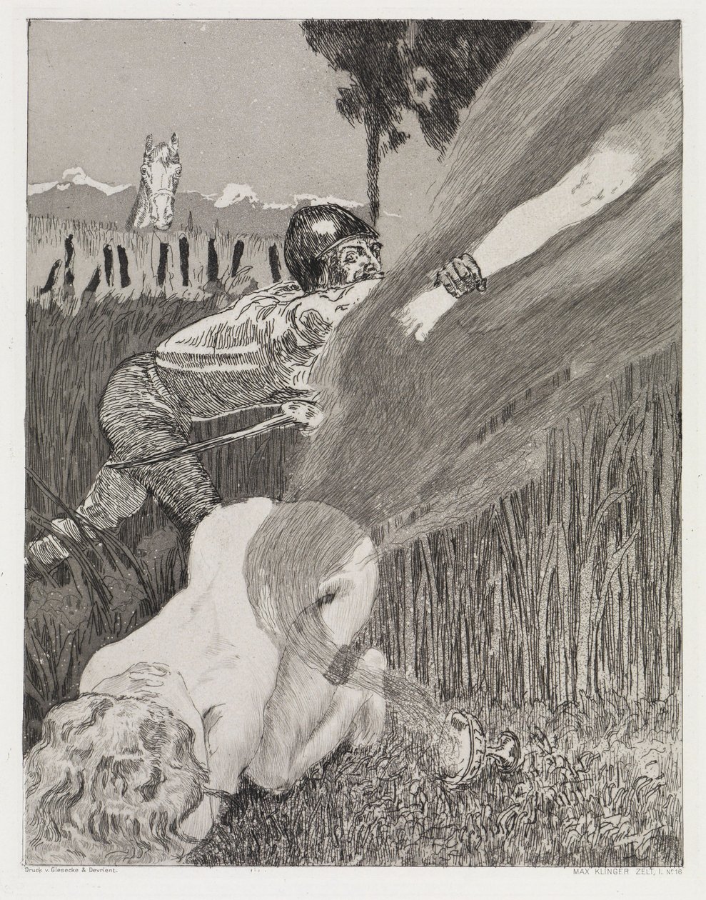 Noha (Stan, opus XIV, 1. část, č. 16) od Max Klinger