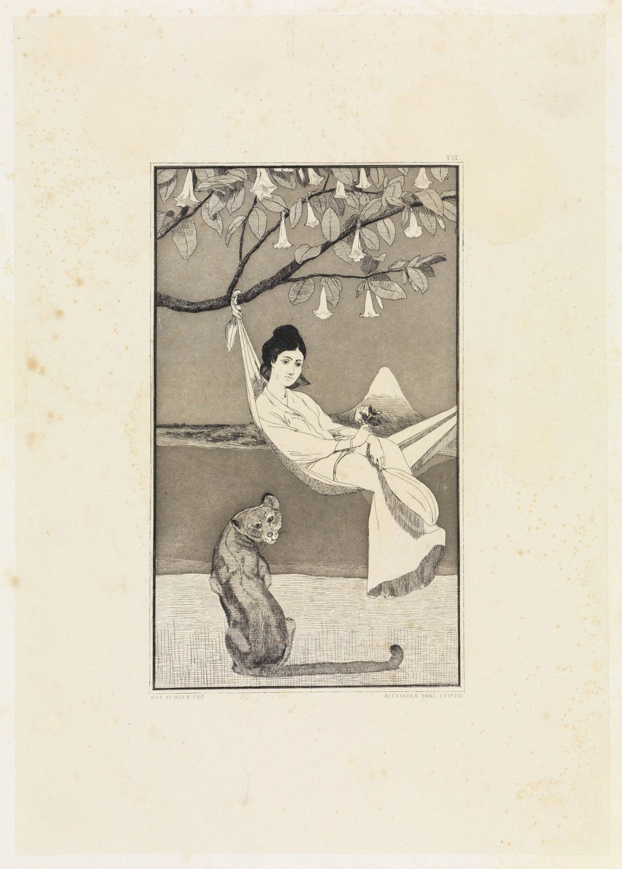 Dolce far niente (Siesta II) (Leptané skici, opus I, list 8) od Max Klinger
