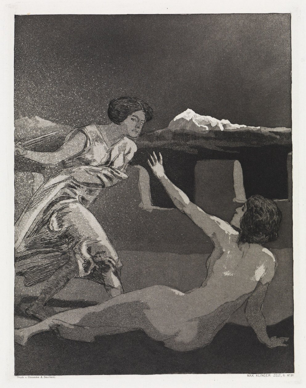 Hrozba (Stan, Opus XIV, 2. část, č. 31) od Max Klinger