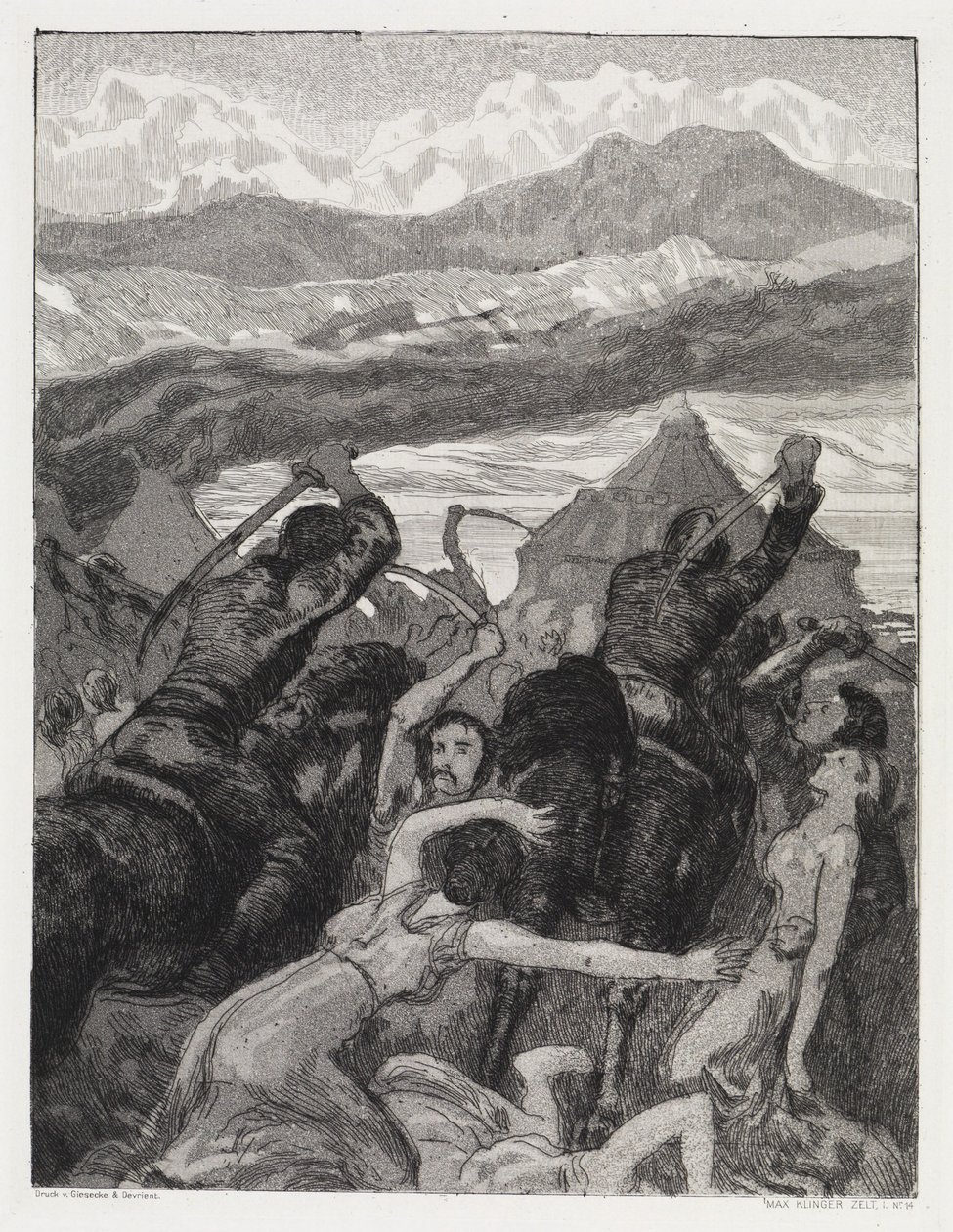 Vloupání (Stan, Opus XIV, 1. část, č. 14) od Max Klinger
