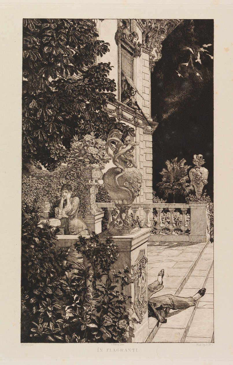 In Flagranti, z dramat, Opus IX Dramamen, Opus IX, 1883. od Max Klinger