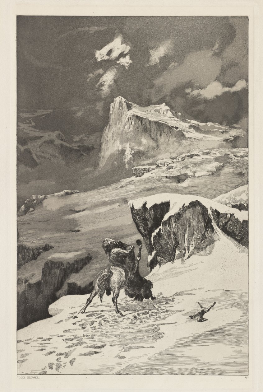 Intermezzi, Opus IV, Bl. 5: Boj s Kentaury od Max Klinger
