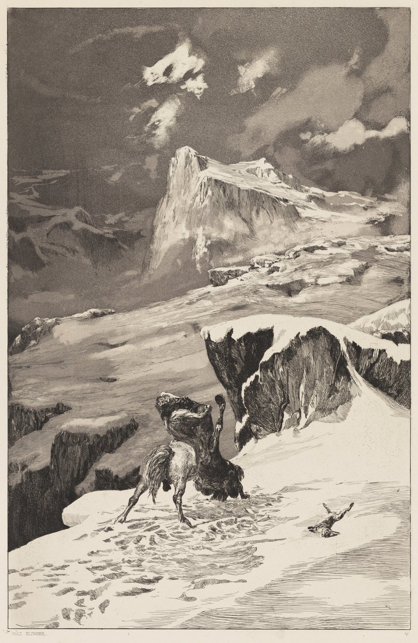 Bojující kentauři (Fighting Centaurs) od Max Klinger
