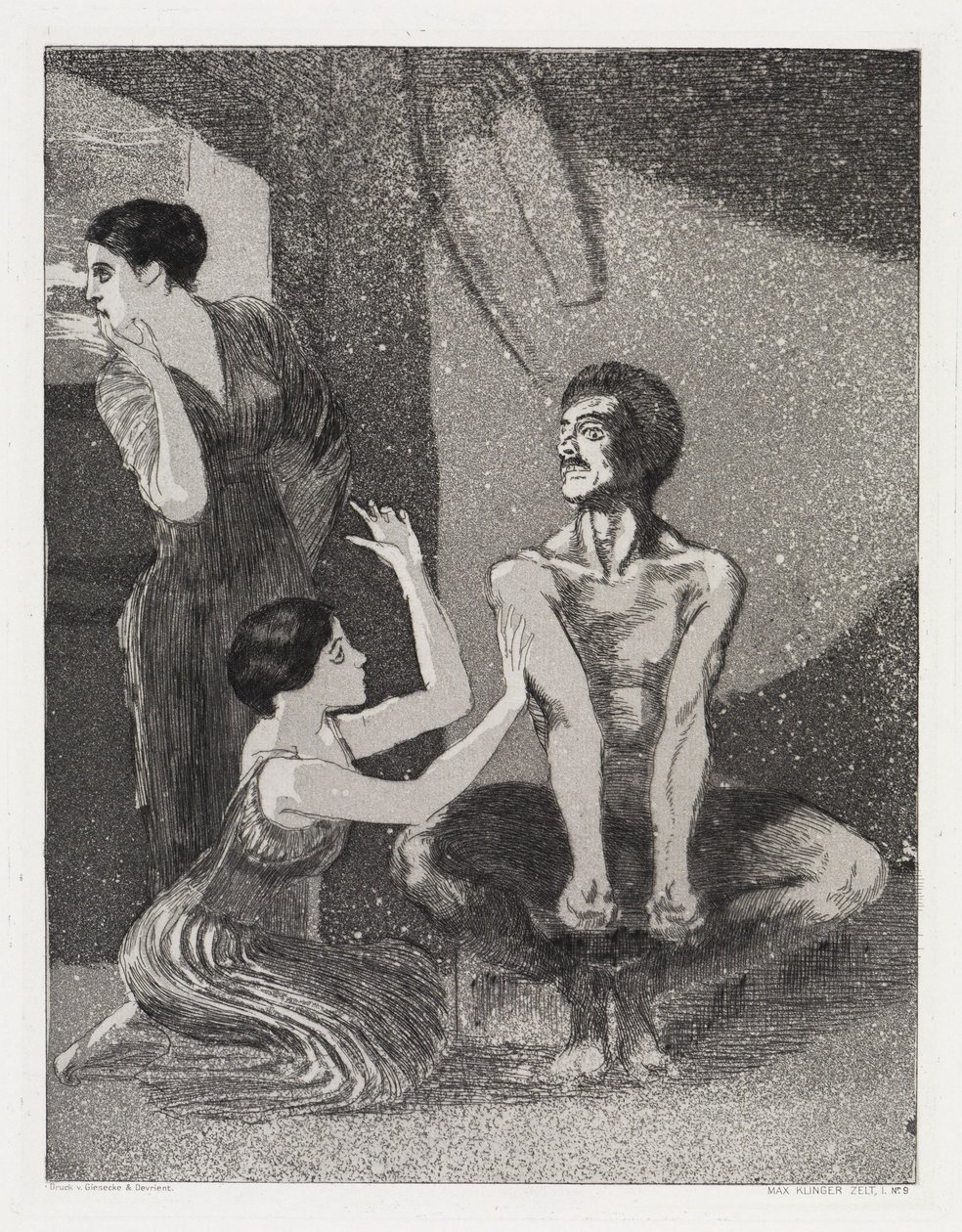 Dívka a střelec (Stan, Opus XIV, 1. část, č. 9) od Max Klinger