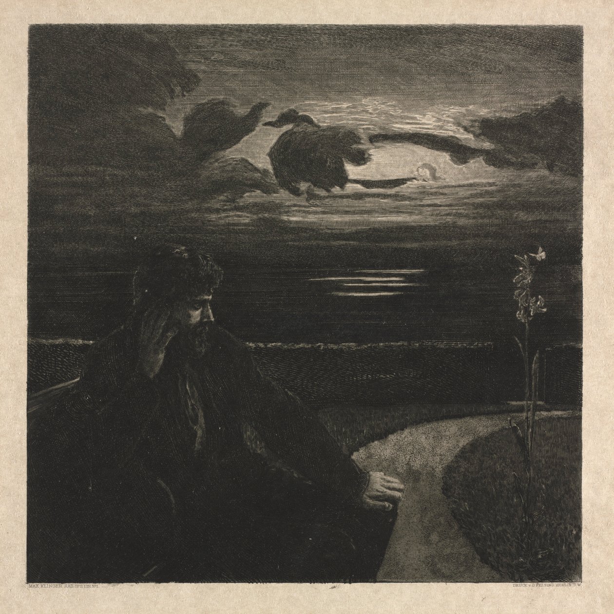Noc, z On Death, Part I, Opus XI Nacht, Vom Tode, Erster Teil, Opus XI, 1889. od Max Klinger