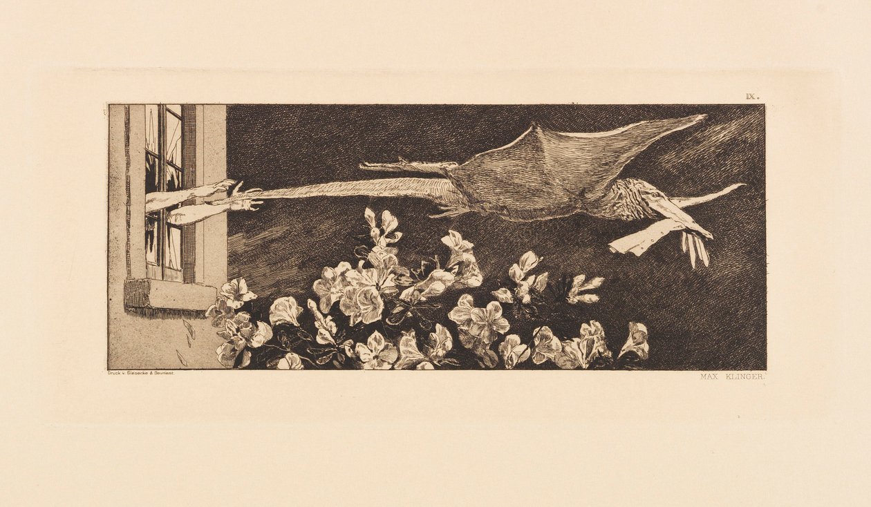 Opus VI, z Parafráze o nalezení rukavice, 1881. od Max Klinger